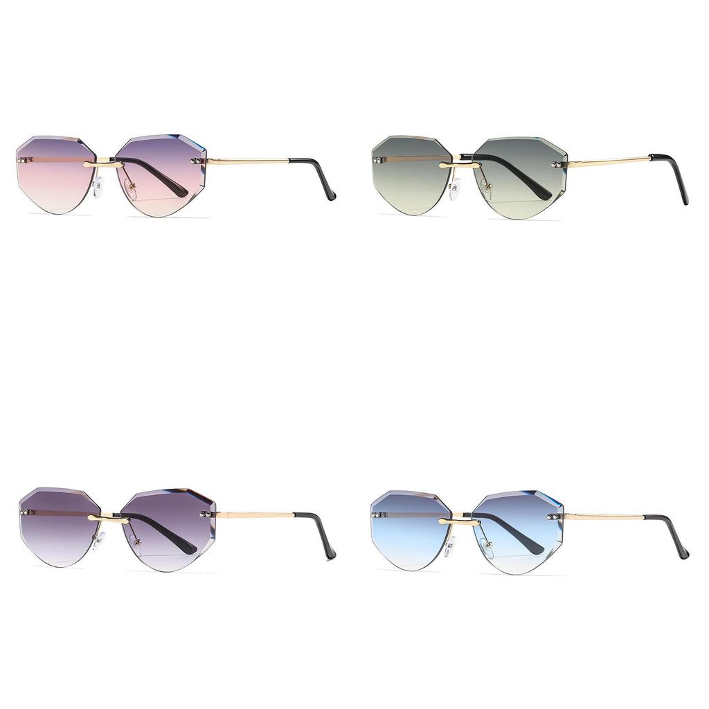 Uv400 Womens Polygon Sunglasses With Gray Lenses For Outdoor Sports And Fashion