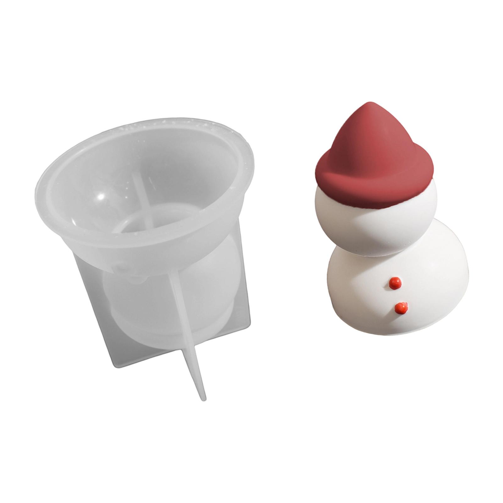 Christmas Theme Candle Silicone Mold Santa/Snowman Silicone Mould Heat Resistant For Candle Soap Christmas Decoration
