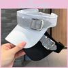 Cotton Sun Hat With Rhinestone Letters For Summer Outdoor Sun Protection