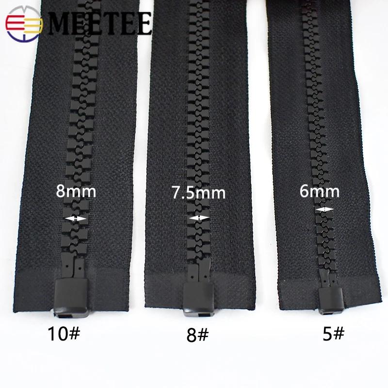 Fermeture éclair en résine Meetee 5# 8# 10# 60-200cm Tentes d'extérieur Tirette double face Fermetures éclair en plastique Grande fermeture éclair de réparation Accessoires de couture DIY
