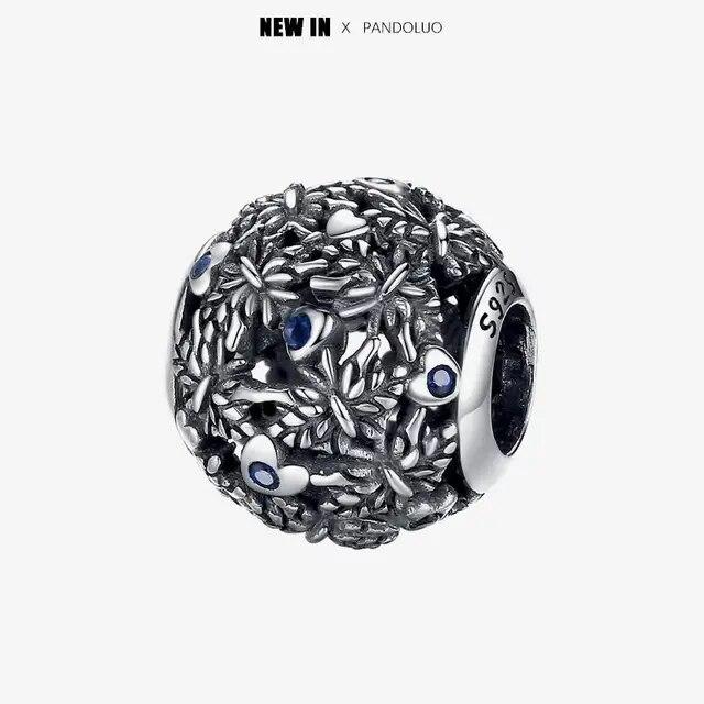 2024 Original New In Fairy Tale Town Series Round Heart Shaped Beads FitNew Bracelet 925 Silver Women Bead DIY Jewelry Gift