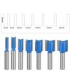 1PCS 8mm Schaft Gerade Holzbearbeitung Router Bit Set Carpenter Fräser 6/8/10/12/14/18/20mm Schnitt Durchmesser