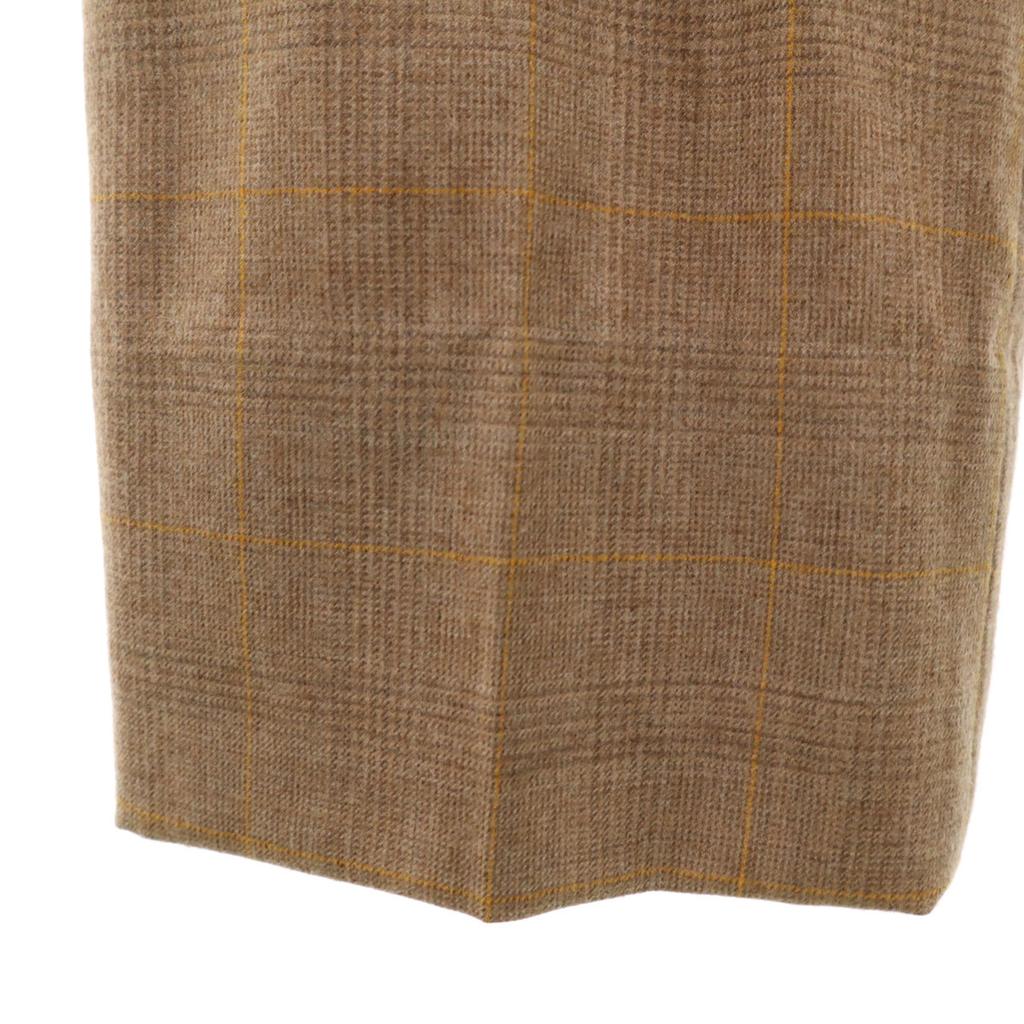 LANVIN SPORT 90s Made In Japan Old Check Pattern Slacks Pants 85 Beige Men's Used