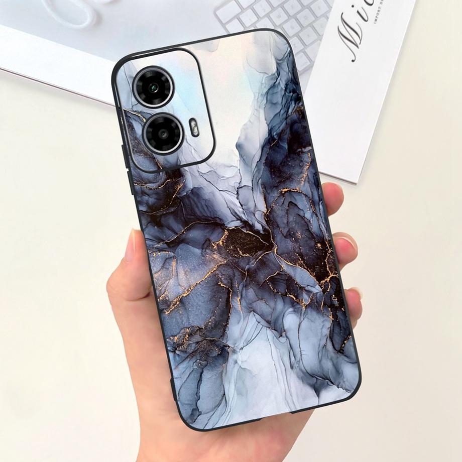 For Moto G34 5G Case Soft Silicone Shockproof Women Daisy Flower Back Cover for Motorola Moto G24 Power TPU Capas for Moto G04