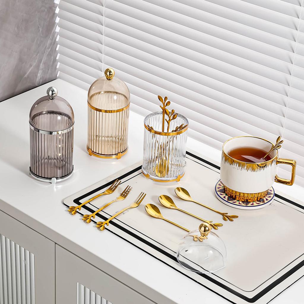 Coffee Spoon Holder Cup Modern Tableware Organizer for Kitchen Countertop Dining Room Fruit Fork Storage Container