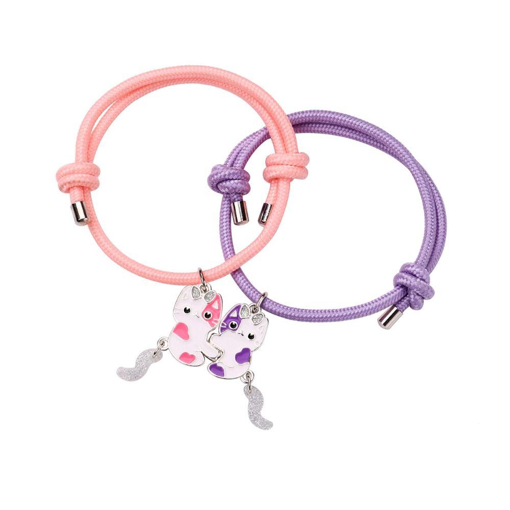 Contrasting Colors Couple Bracelet Magnetic Fortune Bracelet Magnetic Heart Bracelet  Girls