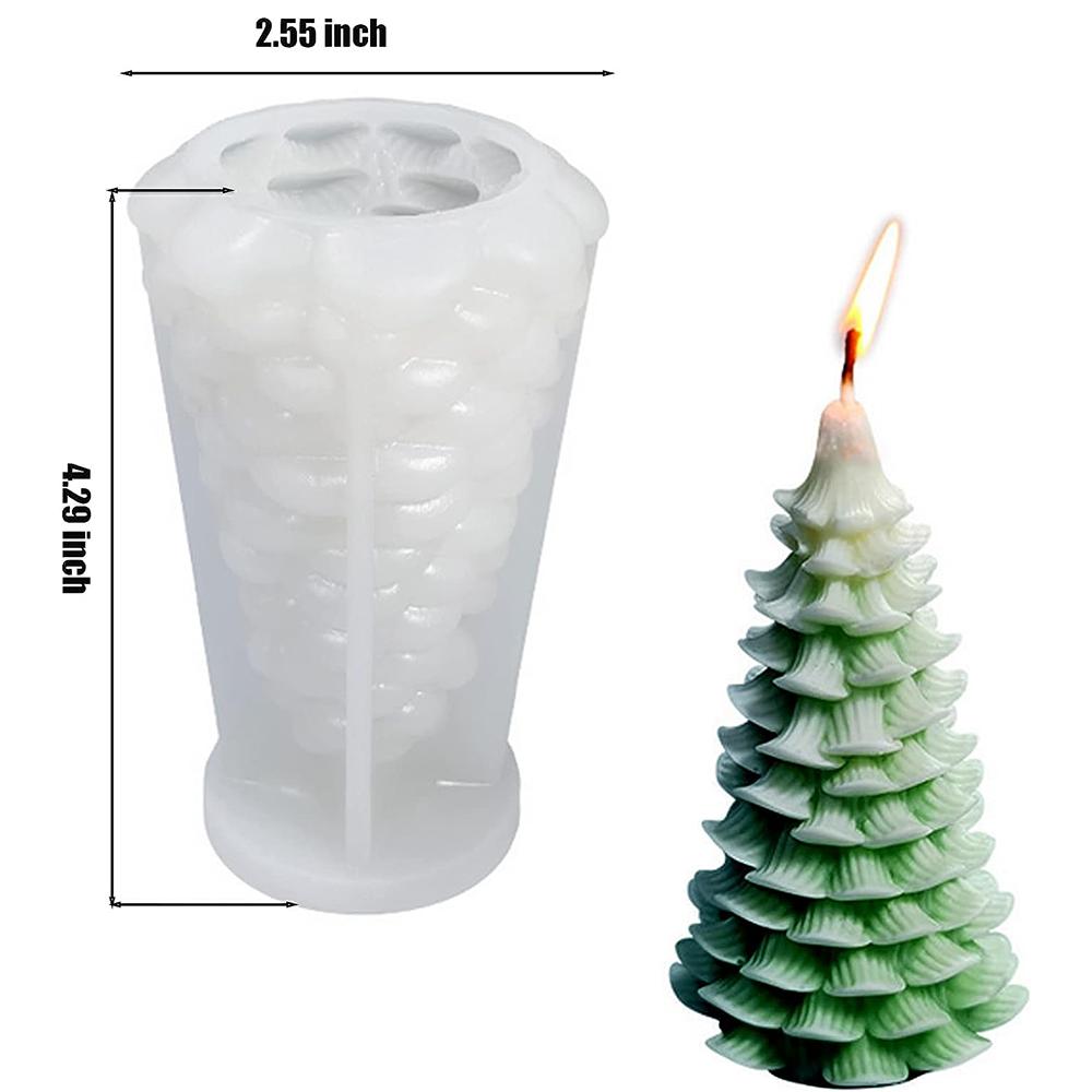 3D Tree Shaped Candle Silicone Mold Tree Shaped Design Candle Mold Xmas Pine Candle Molds Christmas Theme For Holiday Gifts