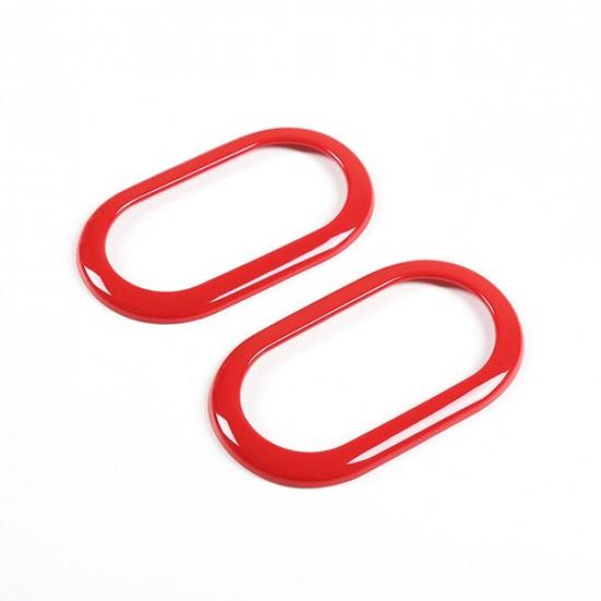 Fits for Smart Fortwo 2016-2021 Interior Door Handle Bowl Trim Frame Red ABS
