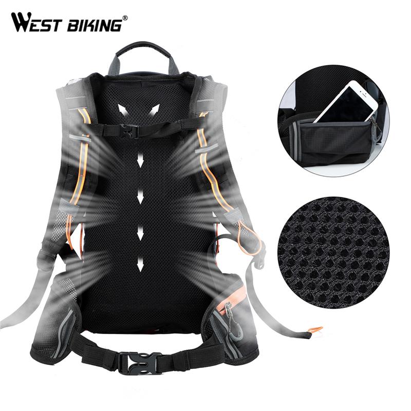 WEST BIKING 10L Nefes Alabilir Bisiklet Sırt Çantası Su Geçirmez Ultra Hafif Katlanabilir Bisiklet Çantası Outdoor Tırmanış Seyahat Yürüyüş Bisiklet Çantası