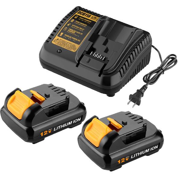 Powilling 12V DCB120 4.0Ah Замена аккумулятора для набора аккумуляторов и зарядного устройства Dewalt 12V Совместимо с аккумулятором Dewalt 12 Volt Max DCB124 DCB126 DCB127