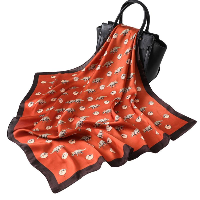 Warm printed scarf Thin women's spring, summer, autumn and winter temperament fashionable sunscreen silk scarf New decorative versatile small square s