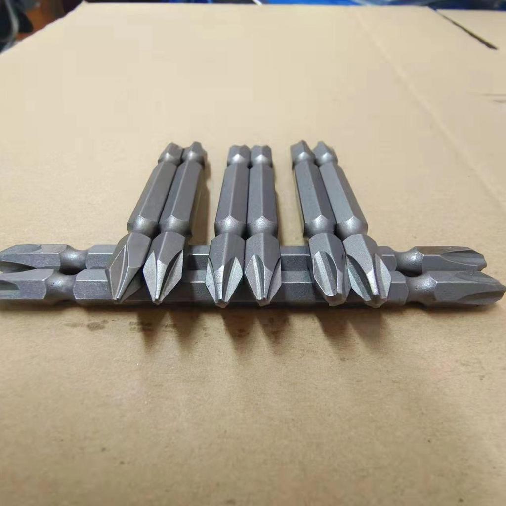 Pointed PH1/PH3 Magnetic Double-Ended Phillips Bit, High Hardness, S2 Alloy Steel Electric Screwdriver.