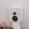 Kunststoff Toilettenpapier Aufbewahrungsbox Stanzfreier Toilettenpapierhalter Doppellagige Taschentuchbox Badezimmer