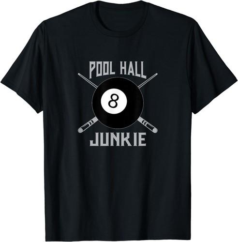 NEW LIMITED Funny Billiard Pool Hall Junkie T-Shirt S разноцветный