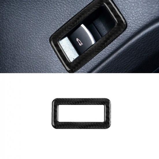 Carbon Fiber Rear Trunk Switch Frame Cover Decor For VW Touareg 2011-2018