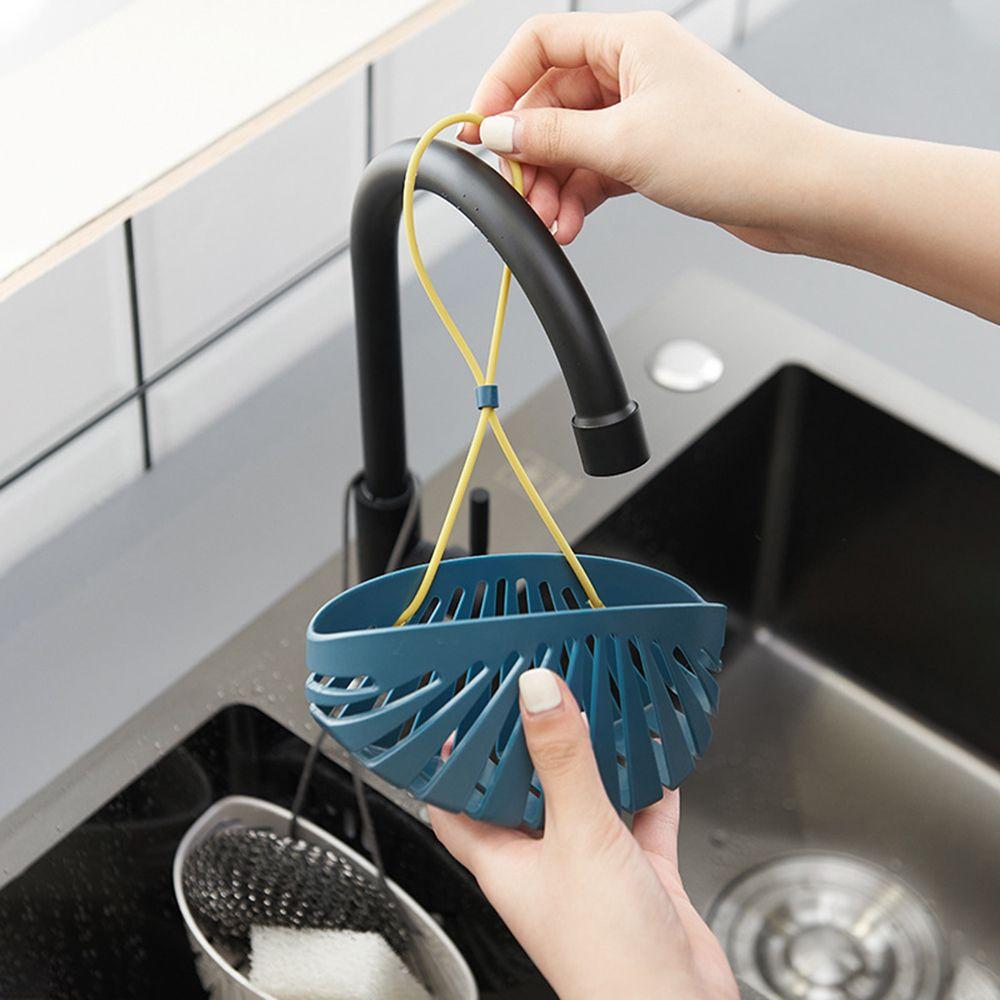 Dish Cloth Portable Basket Kitchen Organizer Storage Bag Bath Storage Tool Sink Holder