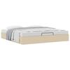 Ottoman Bed without Mattress Cream 160 x 200 cm Fabric