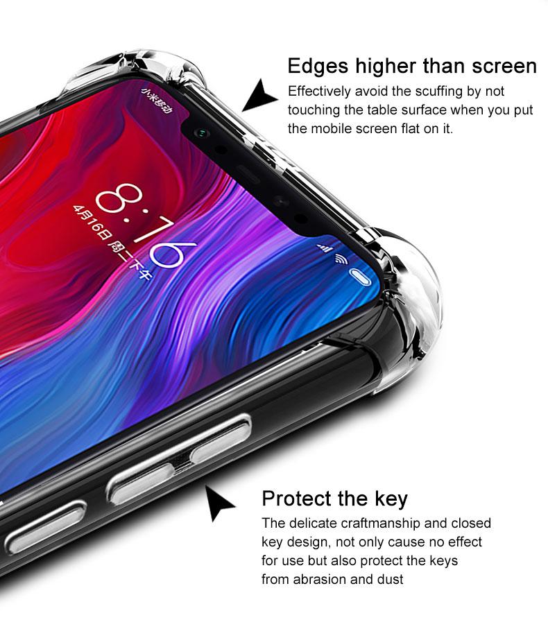 EUCAGR For ZTE Nubia Red Magic 11 Air Air Cushion Shockproof Airbag Clear Silicone TPU Back Cover Case for Nubia Redmagic 11Air