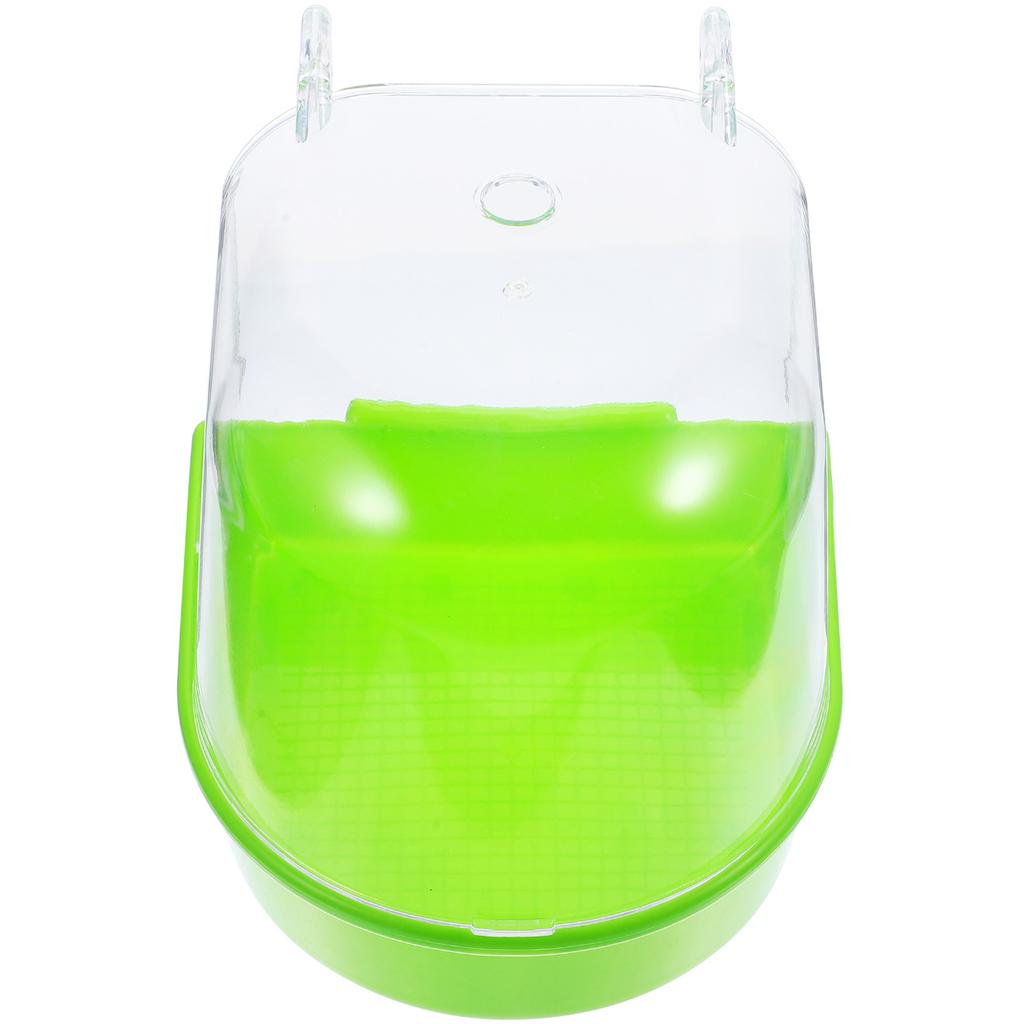 Caged Bird Bath for Small Birds Outdoor Parrot Canary Budgie Covered Bath Basin Multi Cage Compatible External Bird Bath Cage