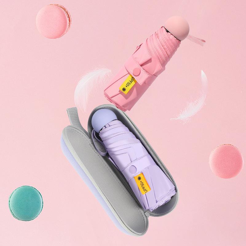 50% Off: Ultra-Light Mini Capsule Umbrella - 6 Ribs, UV Protection, for Sunny & Rainy Days, Women's Pocket Size