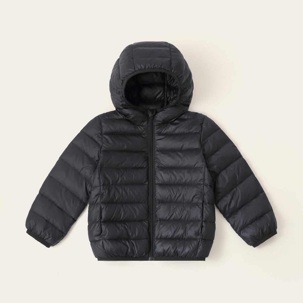 Kids' Winter Hooded Lightweight Down Jacket - Warm Outerwear for Boys & Girls