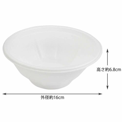 Artnap Disposable Tableware, White, 650ml, E-2R