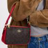 Coach Borsa a Spalla Tote Nolita 19 con Stampa Monogramma Chiusura a Zip Pelle PVC Piccola da Donna Marrone Scuro Rosso CY039-IMXD0