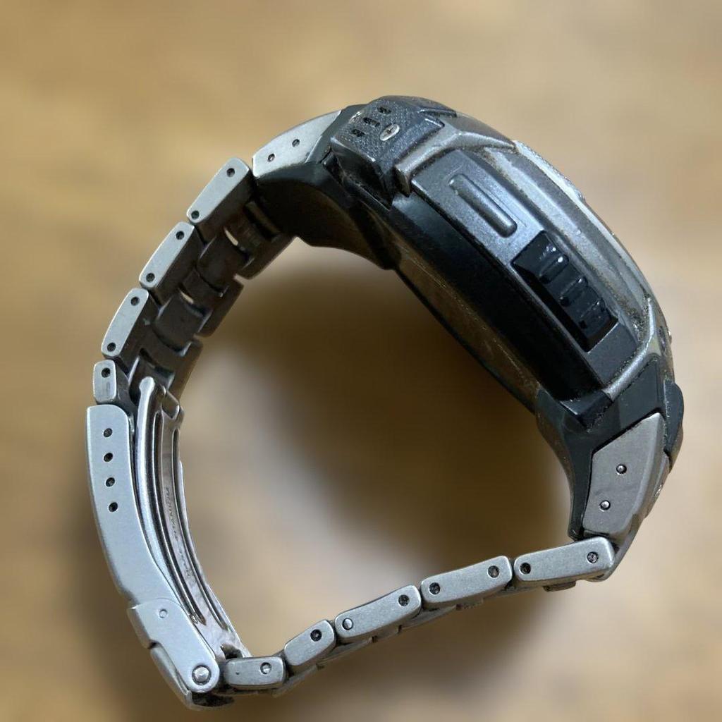 Used CASIO PRO TREK PRW-1000TJ Titanium Belt Solar Radio
