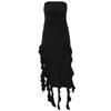 Fashion Style Women's Clothing 2024 Summer New Fashion Sexy Stylish Wrapped Chest Irregular Dress