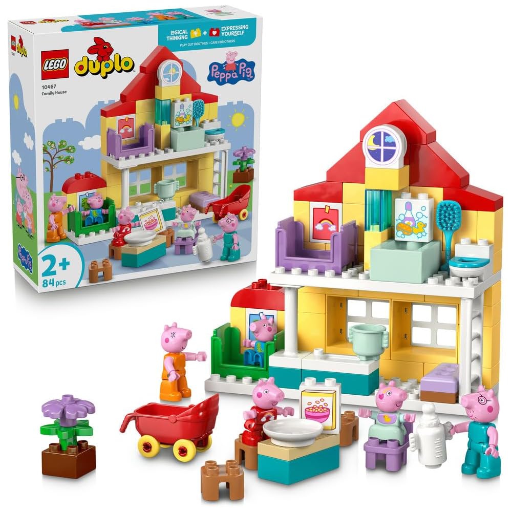 

LEGO DUPLO Peppa Pig Playhouse Building Toy for Kids Ages 1.5 to 4, Includes Animals and Figures, 10467