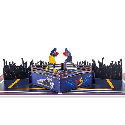 Boxing Scene Popup Birthday Card Handmade Greeting Card with Envelope Unique Gift for Dad Grandad Husband Men