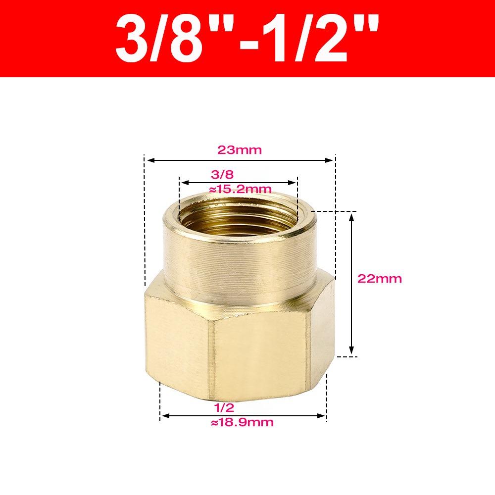 Hex Shape Brass Pipe Fitting BSP Female Thread Hose Adapter Durable Hex Coupling Connector