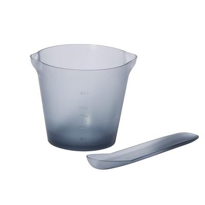 H Concept H Tag Creatore di Condimenti, Tazza per Condimenti Fatti in Casa, Misurino, Cucchiaio Misurino, per Preparare Salse (Grigio)