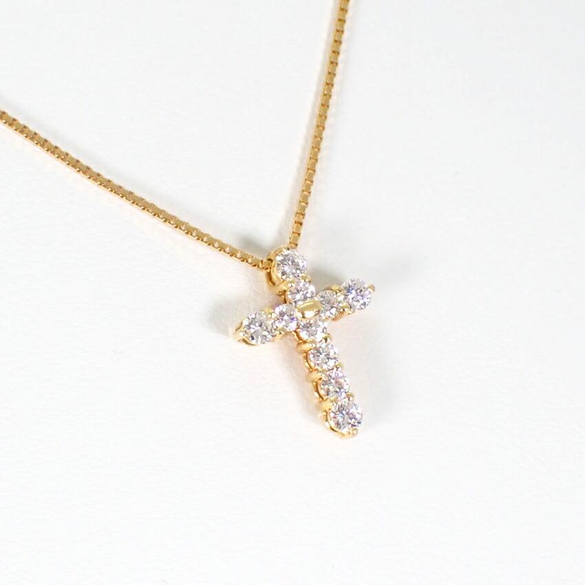 [Pre-owned] TASAKI / 18K Yellow Gold / Diamond / Cross / Pendant / j79-2
