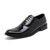 Fashion Luxury Patent Leather Shoes Men Glossy Leather Shoe Man Formal Business Office Lace Up Wedding Shoes Plus Big Size 39-46