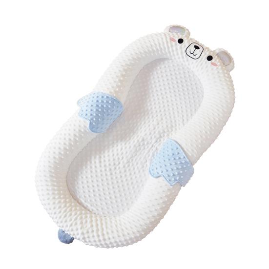 Portable Baby Lounger Adjustable Support Pad Foldable Base Baby Crib Lightweight Comfortable Bottle Feeding Crib for Newborns