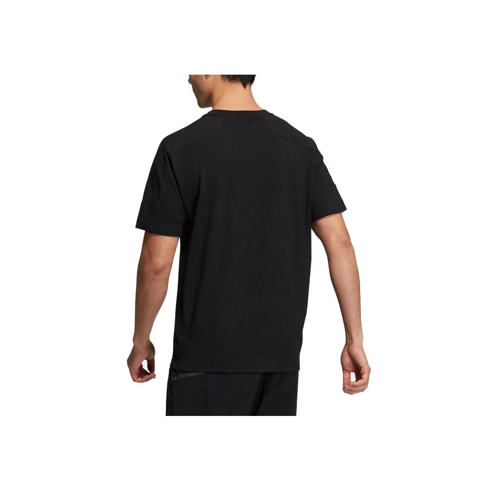 Adidas Sports Casual Moisture-Wicking Breathable Crew Neck Short Sleeve T-Shirt Men Tops Black H39351