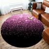 1pc Glitter Sparkle Round Chair Mat Office Area Rug - Non-Slip, Floor Mat for Office, Bedroom, and Indoor Decor P127200