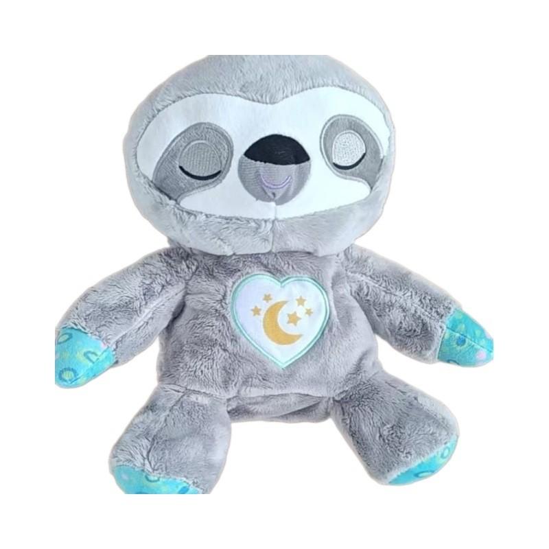 

Breathing Light Up Otter Plush Toy For Newborns Soft Sleep Aid For Babies серый