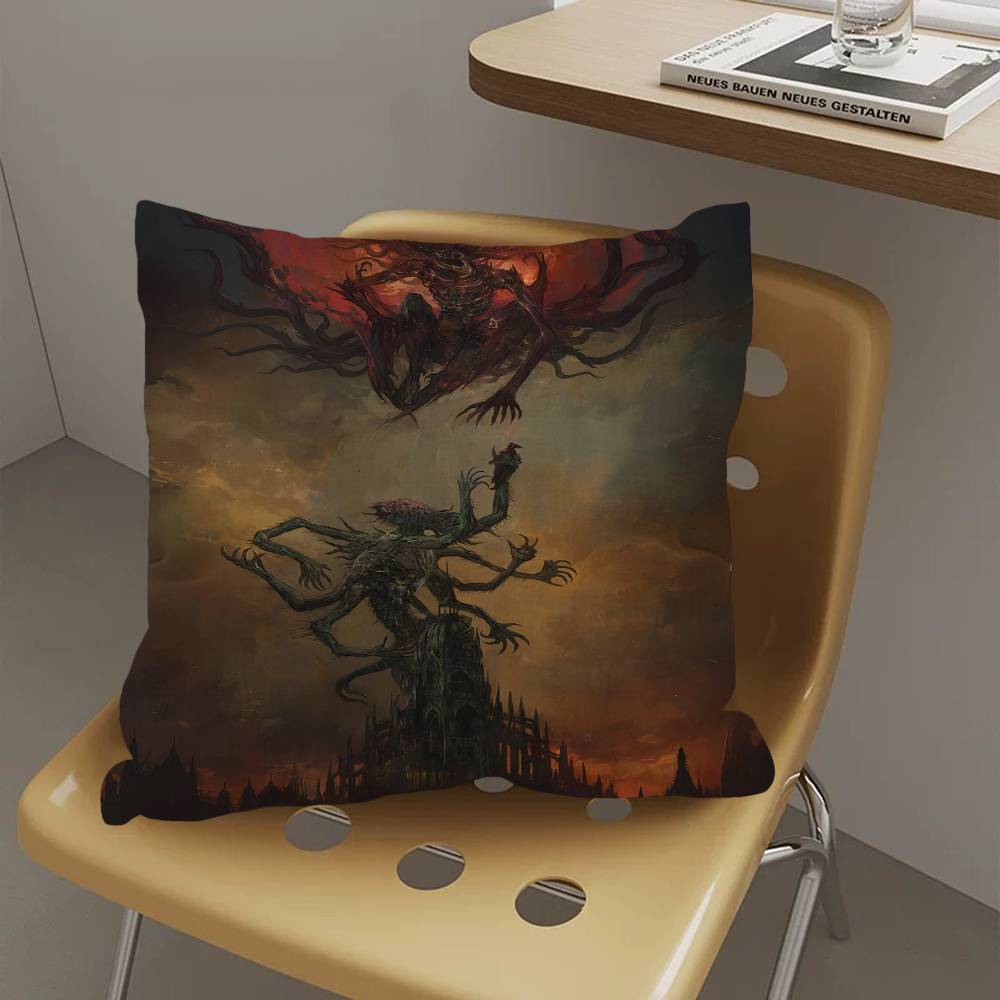 Bloodborne Classic Game Cushion Cover Inches Farmhouse Decor Home Throw Pillow Covers for Couch Decorations