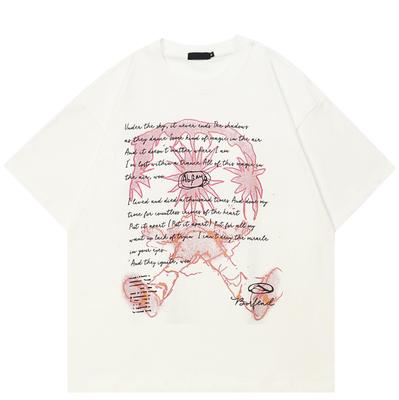 Streetwear Raidės Grafinis Marškinėlis Medvilninis T-shirt Unisex Viršutiniai Marškinėliai Vasarinis Trumpomis Rankovėmis Marškinėlis