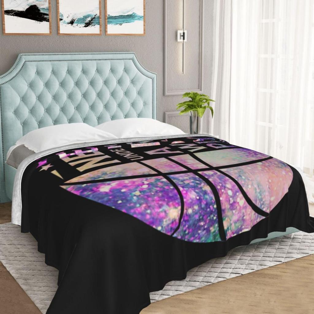Basketball-themed graffiti Printed Blanket for Sofa Bed Travel Camping Living Room Office Conditioning Blanket