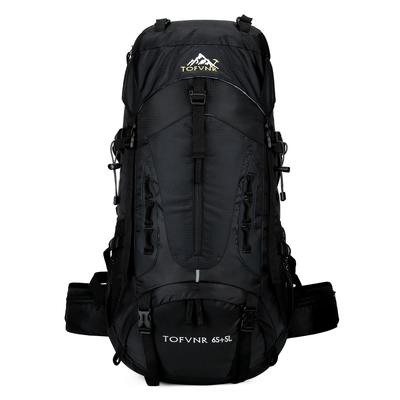 Kayiyasu 65L Large Capacity Backpack for and Emergency and Evacuation Hiking, Travel, Preparedness, Multifunctional, Lightweight, (Black)