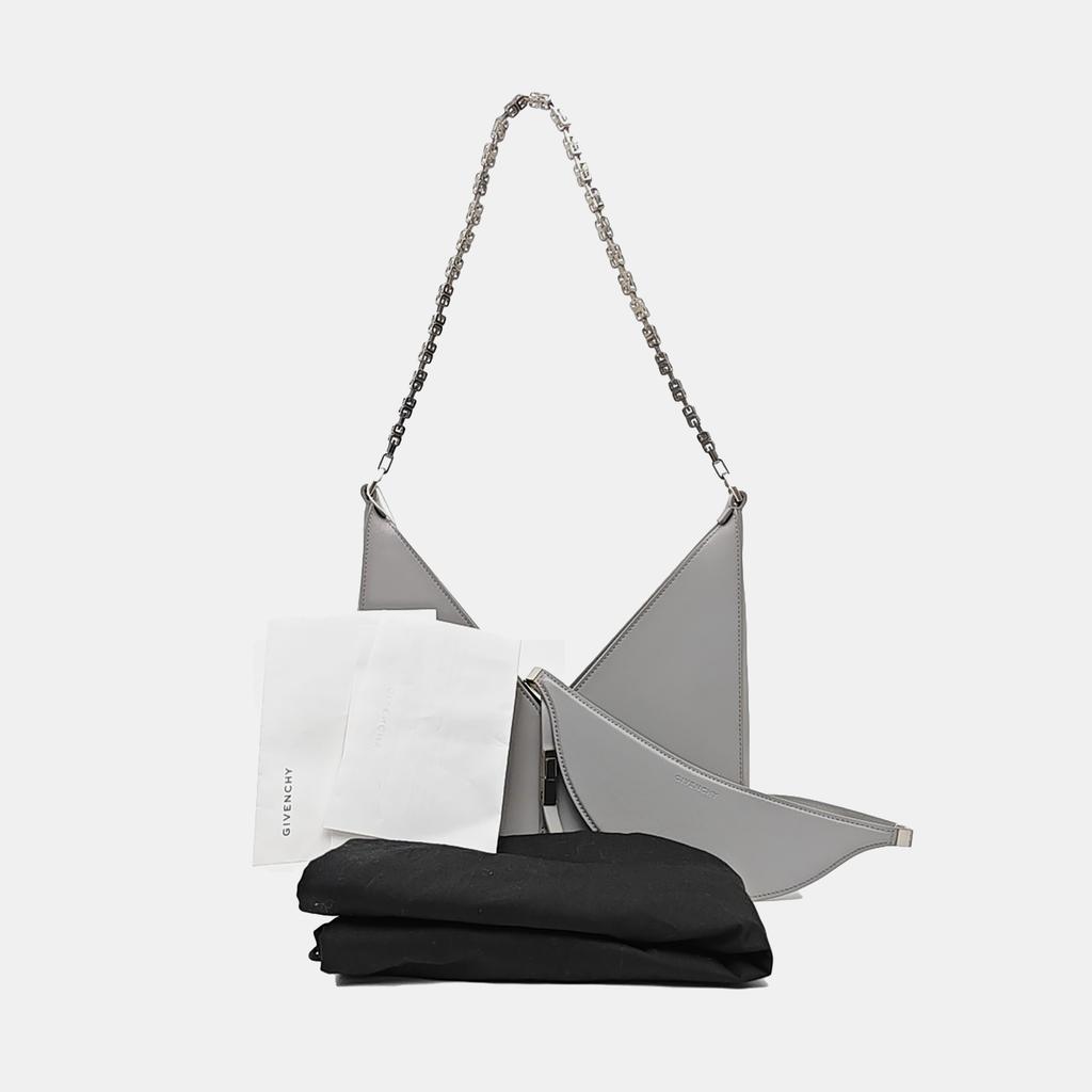[Pre-Owned] Cut-Out Series Silver Chain Small Calfskin Handbag Shoulder Bag Crossbody Bag - Excellent #PHVEIO