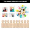 10pcs 75mm Male DIY Painting Dolls Wooden Children Painting Figure Toy Craft