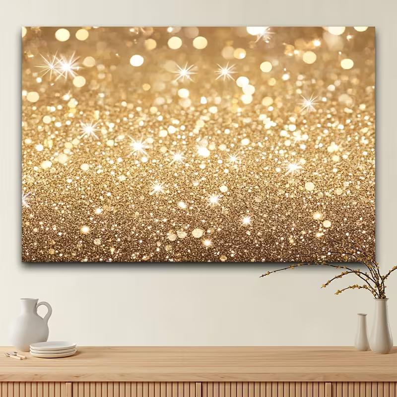 

2D Shiny Gold Glitter Background, Sparkling Starlight Backdrop for New Year & Celebrations 47.2x31.5inch/120*80cm