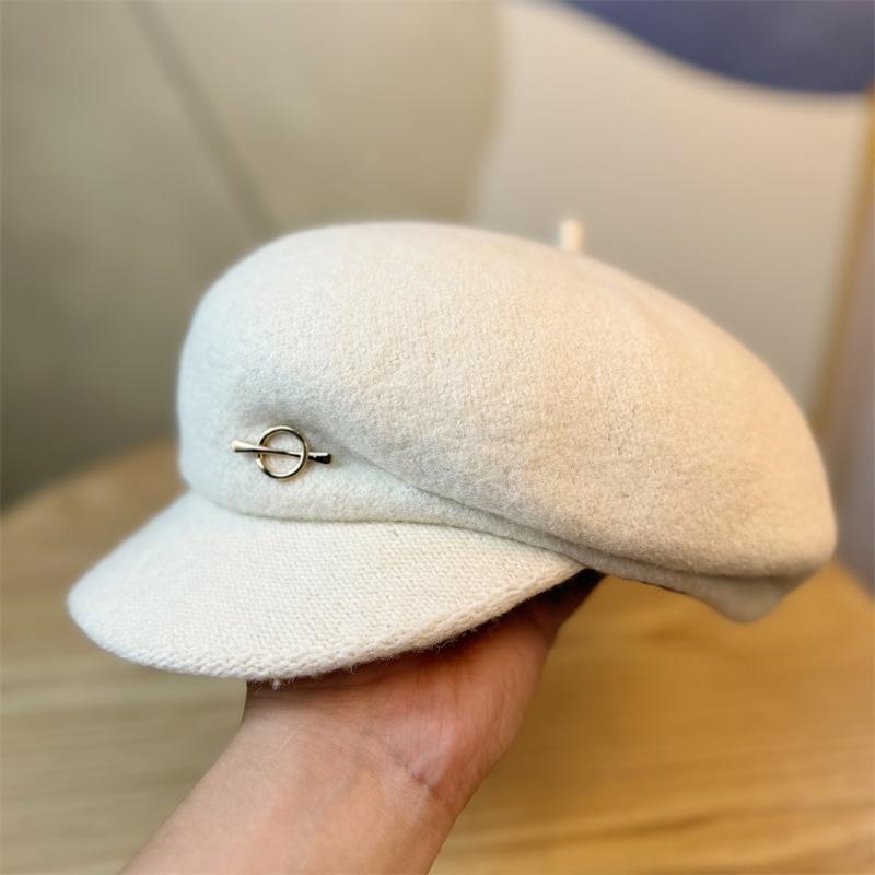 Vintage Britisk Caps Beret Høst og Vinter Ny Casual Malerberet