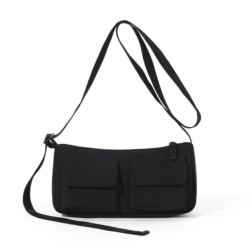 Bolsa Mensageiro Masculina para Deslocamento Bolsa de Ombro Leve Multibolsos Bolsa Feminina