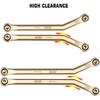 INJORA Brass High Clearance Front 4 Links Set 37g Heavy Brass Links for SCX24 C10 JLU Bronco Base Camp 4Runner Axial 1/24 RC Crawler Car(Brass)