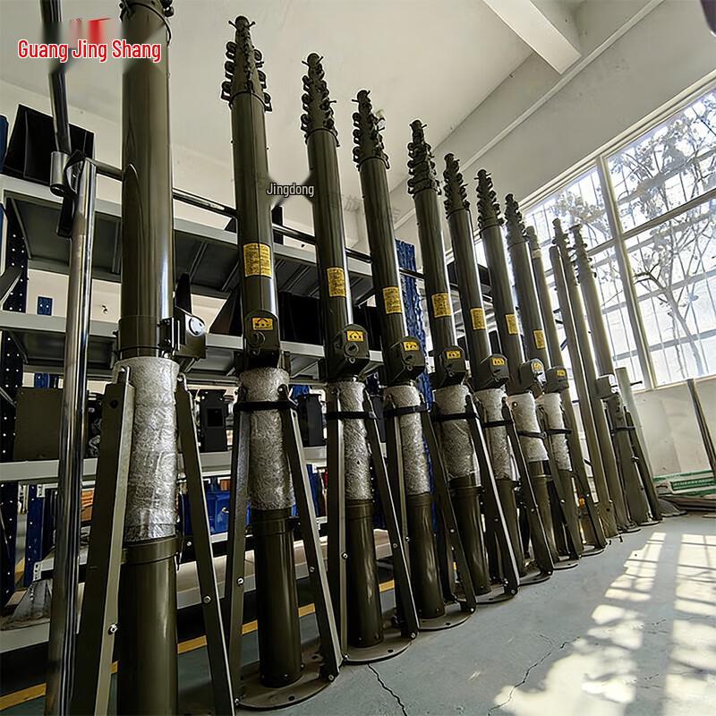Field Deployment Mobile Lightning Rod with Manual Lifting Pole